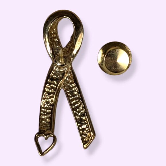 (2/$20) Pink Enamel Swirl Breast Cancer Awareness Pin - Picture 3 of 4